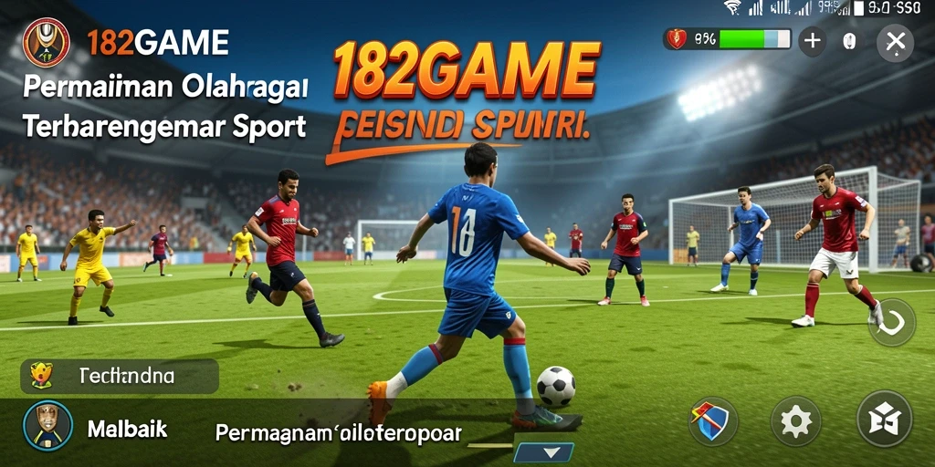 Tampilan gameplay seru dari 182GAME yang menggugah semangat olahraga.
