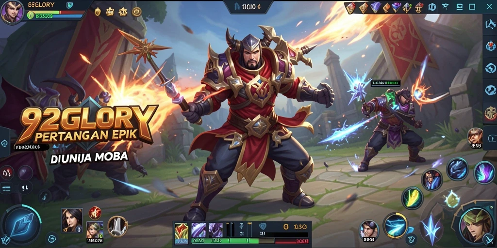 Gameplay seru 92GLORY di arena MOBA.