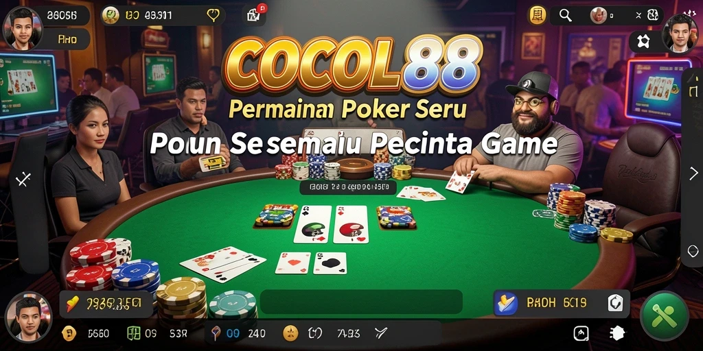 Screenshot gameplay COCOL88 yang menampilkan aksi seru permainan Poker.