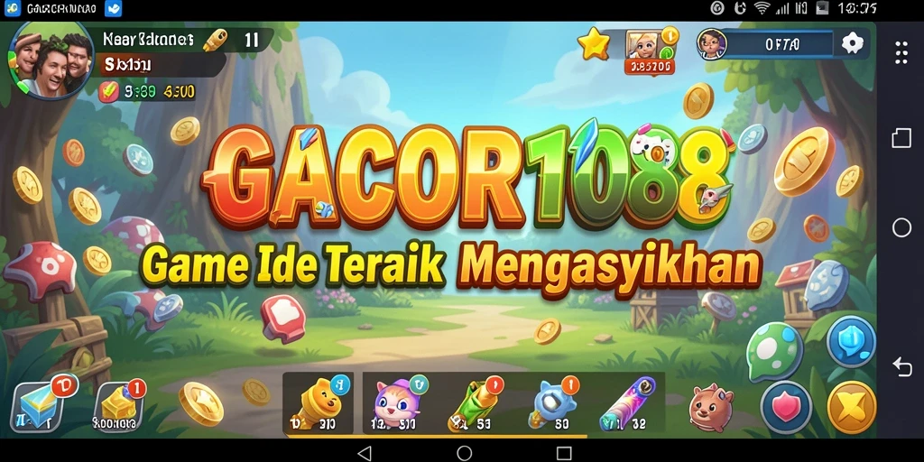 Tampilan gameplay GACOR108 yang penuh warna dan interaktif.