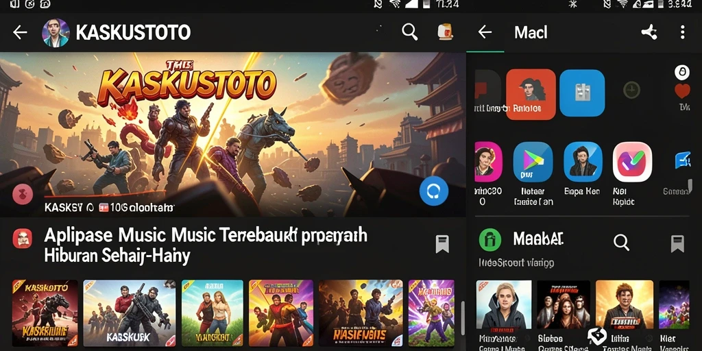 Tampilan gameplay KASKUSTOTO menampilkan aksi musik yang seru.