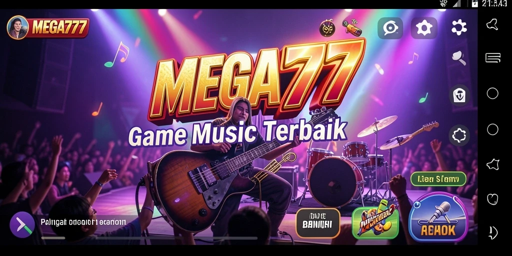 Tampilan gameplay seru dari MEGA777 yang menampilkan interaksi musik.