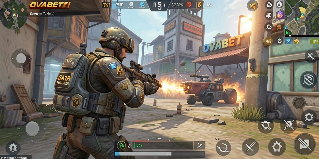Screenshot OVABET menampilkan aksi gameplay yang mendebarkan dalam mode TPS.