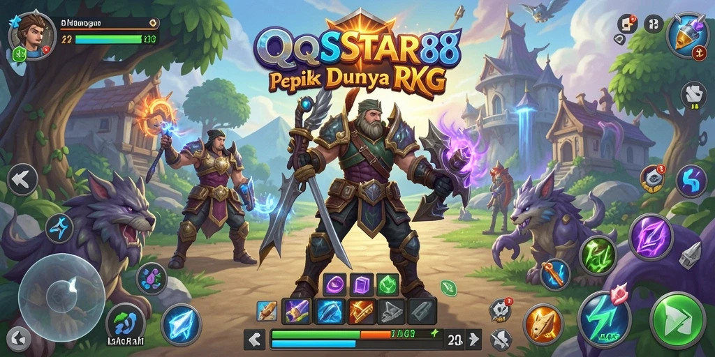 Tampilan gameplay QQSTAR88 dengan aksi RPG seru dan karakter yang dinamis.