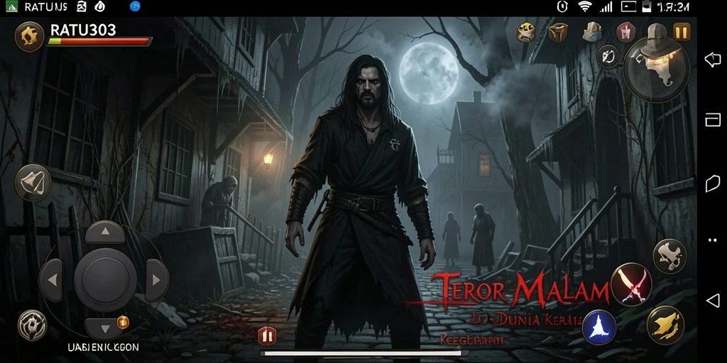 Screenshot gameplay menampilkan suasana kegelapan yang mencekam.