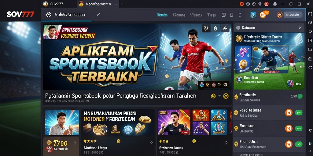 Tampilan gameplay Sportsbook SOV777 yang menarik dan mudah diakses.
