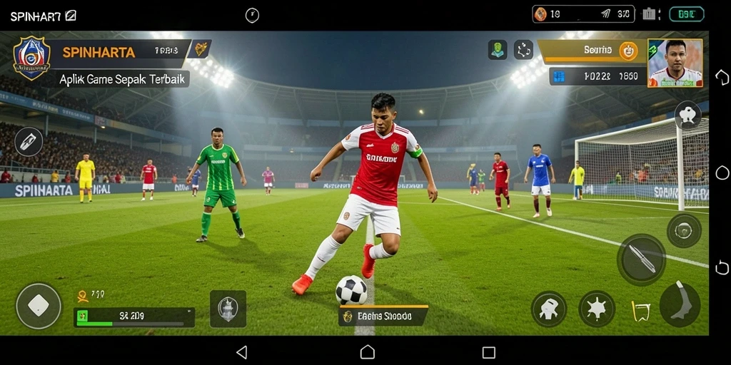 Tampilan menarik dalam permainan sepak bola SPINHARTA.