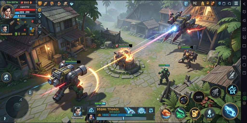 Tampilan menarik dari gameplay UH77 dengan elemen strategi SLG.