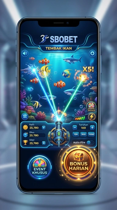 Skrinsut menunjukkan kemudahan navigasi di aplikasi sbobet.